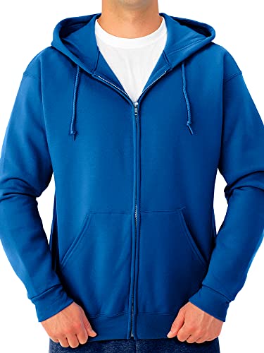 Jerzees -Men's NuBlend -Fleece -Sweatshirts & -Hoodies, Full Zip-Royal Blue, Medium