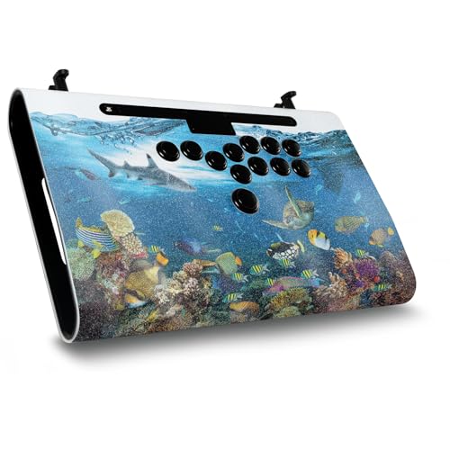 Glossy Glitter Gaming Skin Compatible with Victrix Pro FS-12 - Below The Waves - Premium 3M Vinyl Protective Wrap Decal Cover - Easy to Apply | Crafted in The USA by MightySkins