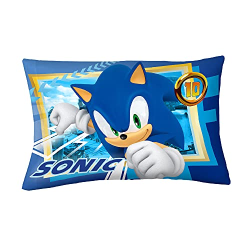 Franco Kids Bedding Super Soft Microfiber Reversible Pillowcase, 20 in x 30 in, Sonic The Hedgehog
