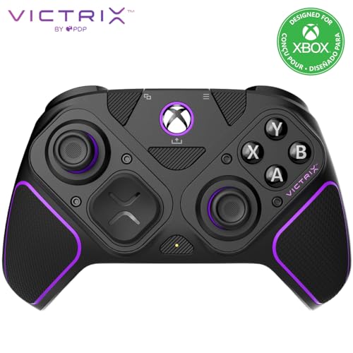 PDP Victrix Pro BFG Wireless Gaming Controller for Xbox Series X|S, Xbox One, Windows 10/11, Modular Gamepad, Dolby Atmos Audio, Remappable Buttons, Customizable Triggers/Paddles/D-Pad, PC App, Black