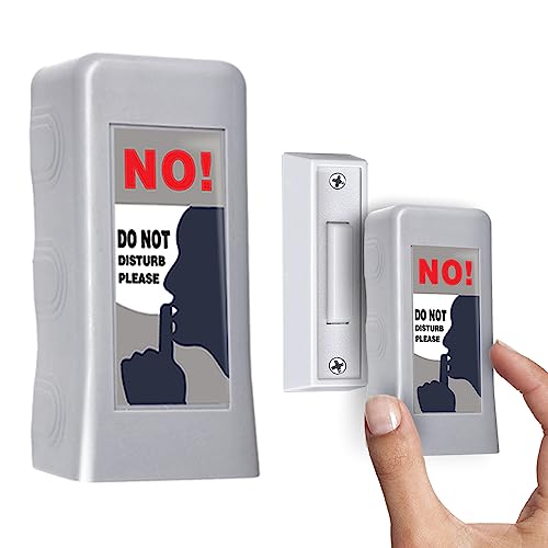 Do Not Disturb Doorbell Button Cover, Please Do Not Ring Signs, Suitable for Undisturbed Napping, Baby Sleep, and Dog Barking 2 Pack 6 Interchangeable Stickers(Non-Video Cover)