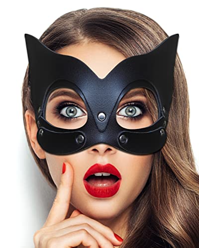 Stegosaurus Cat Mask for Women, Masquerade Mask for women Bunny Mask Cat Face Mask for Night Club Cocktail Cosplay (Fox Mask)