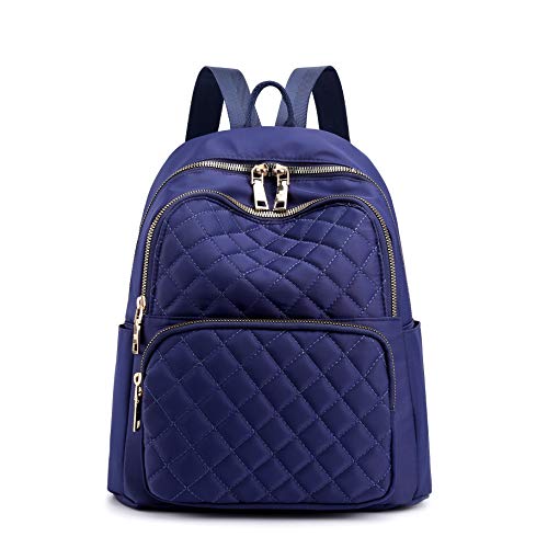 Gazigo Backpack for Women, Nylon Travel Backpack Purse Black Shoulder Bag Small Casual Daypack for Womens (Blue)