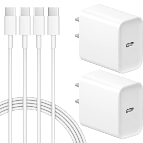 iPhone 15 Charger USB C Charger 2-Pack iPad Pro Charger 6FT Cable Wall Charger for iPhone 15/iPhone 15 Pro/iPhone 15 Pro Max,iPad Pro,iPad Mini 6,iPad Air4,Android Phones
