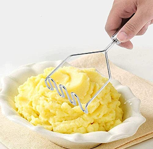 Stainless Steel Potato Masher Heavy Duty Kitchen Hand Tool with Handle for Potatoes Vegetables Fruits Nice and Attractive