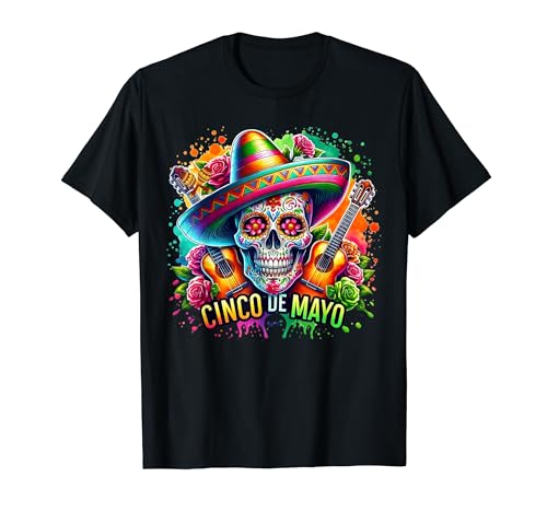 Cinco De Mayo Women Girl Kids Mexican Skull Fiesta 5 De Mayo T-Shirt