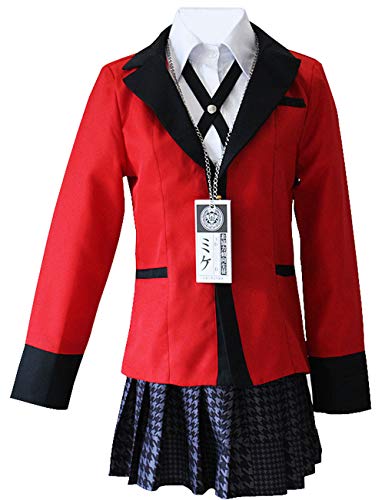 Yumeko Jabami Costume School Uniforms Anime Cosplay Party Full Set (Small)