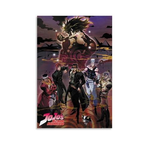 Jojo's Bizarre Adventure Anime Poster Canvas Wall Art Picture Print Modern Family Bedroom Decor Posters For Room Aesthetic 12x18inch(30x45cm)