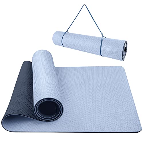 IUGA Yoga Mat Non Slip Anti-tear Yoga Mats Eco Friendly Hot Yoga Mat Thick Workout & Exercise Mat for Yoga, Pilates and Fitness (72'x 24'x 6mm)