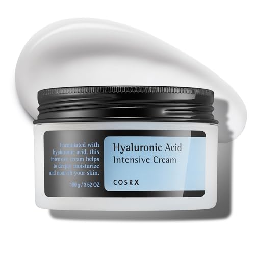 COSRX Hyaluronic Acid Moisturizing Cream, Long-lasting Hydration, Rich Moisturizer for Sensitive Skin 3.52 oz / 100g, Korean Skin Care, Animal Testing Free, Parabens Free