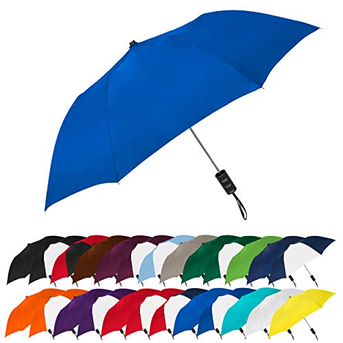 STROMBERGBRAND UMBRELLAS Spectrum Popular Style 16' Automatic Open Umbrella Light Weight Travel Folding Umbrella for Men and Women, (Royal Blue)