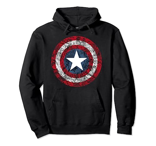Marvel Captain America Avengers Shield Comic Pullover Hoodie