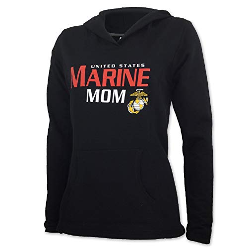 Armed Forces Gear Ladies United States Marine Corps Mom Hood (Black), xx-large, Black