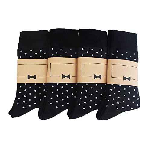 Virmoku Gifts For Men Multipack 4 Socks Dot Socks Groomsmen Gifts Dad Husband Friend Boyfriend Personalized Gift