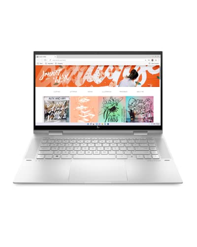 HP Envy x360 Convertible 15-inch Laptop, Intel Core i7-1260P Processor, Intel Iris Xe Graphics, 16 GB RAM, 1 TB SSD, Windows 11 Home (15-es2026nr, Natural Silver Aluminum)