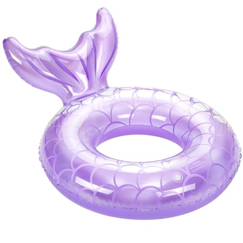 MoKo Inflatable Swimming Ring, Children Cute Pool Float Tube Decorations Swim Tubes Outdoor Pool Beach Water Floats Party Supplies Kids Floaties, Purple