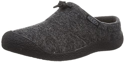 KEEN Men's Howser 3 Slide Comfy Durable Slippers, Charcoal Grey Felt/Black, 11