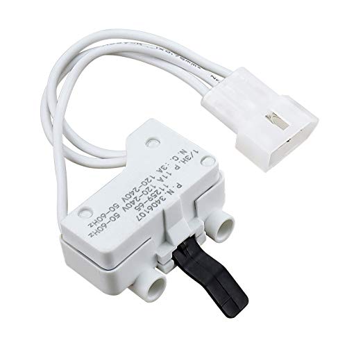 3406107 AP6008561 Dryer Door Switch Upgraded by Blutoget - Compatible for Whirlpool Ken-More May-tag Dryers - Replace WP3406107 3406109 3405100 3405101 3406100 3406101 AED4475TQ1 MEDC400VW0 (1-Pack)