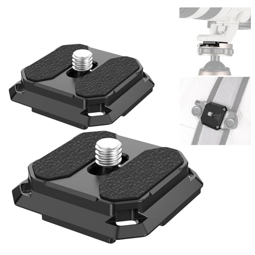 Neewer Quick Release Plate 38mm Square Arca Type QR Camera Mount Plate Compatible with Peak Design Capture V3 Camera Clip, Tripod Head to Shoulder Strap Quick Switch with 4 Safety Pins, QRP-4