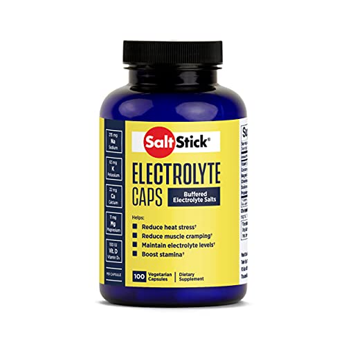 SaltStick Electrolyte Capsules with Vitamin D | Salt Pills with Electrolytes for Running, Endurance Sports Nutrition, Running Supplements | 100 Count Electrolyte Pills