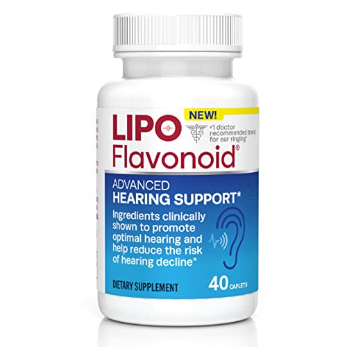 Lipo Flavonoid Advanced Hearing Support Daily Supplement, Helps Reduce The Risk of Hearing Decline and Promotes Optimal Hearing, 40 Caplets