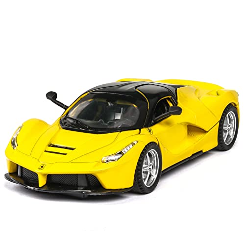 Alloy Collectible Ferrari Race LaFerrari Pull Back Vehicles Diecast Cars Model with Lights and Sounds