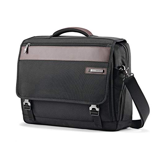 Samsonite Kombi Flapover Briefcase, Black/Brown, One Size