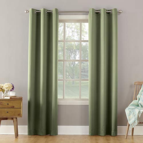 Sun Zero Becca Energy Efficient Grommet Curtain Panel, 40' x 63', Sage Green