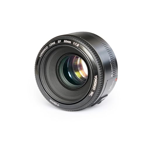 YONGNUO YN50mm F1.8C Lens, Large Aperture Auto Focus Lens, 50MM F1.8 for Canon EF Mount EOS Cameras Black