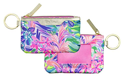 Lilly Pulitzer ID Holder Wallet, Keychain Wallet with Zip Close, Cute Card and ID Case for Women, It Was All A Dream