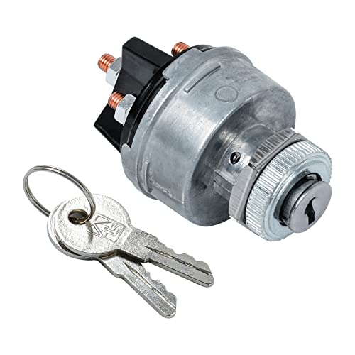 Huazu Ignition Key Switch for Car, Forklift, Truck, Tractor, Trailer - Universal 4-Position Starter Switch (Acc/Off/IGN/Start)
