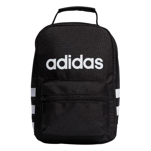 adidas Santiago Insulated Lunch Bag, Black/White, One Size