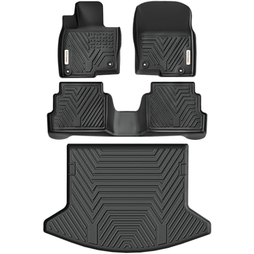YITAMOTOR Floor Mats & Cargo Mats Set Fits for Mazda CX-5 2017-2021, Custom Fit TPE All Weather Mazda CX-5 CX5 Floor Liners Set