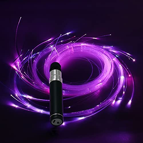Dance Whip LED Fiber Optic Whip 6ft Rechargeable Pixel Whip with 7 Colors and 4 Glowing Modes,Flow Toy Perfect for Dance, Parties, Gift