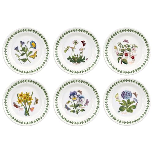 Portmeirion Home & Gifts BG05082 Botanic Garden Side Plates 16.5cm - Set of 6, White