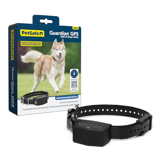 PetSafe Guardian GPS Add-A-Dog Collar - Add-On Dog Collar for Guardian GPS Connected Customizable Fence Using the World’s Most Reliable GPS Fence Technology, Long Battery Life, Fits Dogs Over 10lb