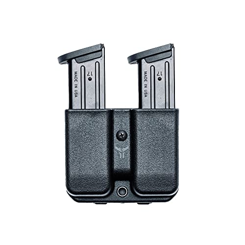 OWB Double Mag Pouch for Glock 17, 19, 22, 23 & More - USA Made - Signature Double Magazine Carrier with Tek-Lok Belt Attachment Clip by Blade-Tech Holsters