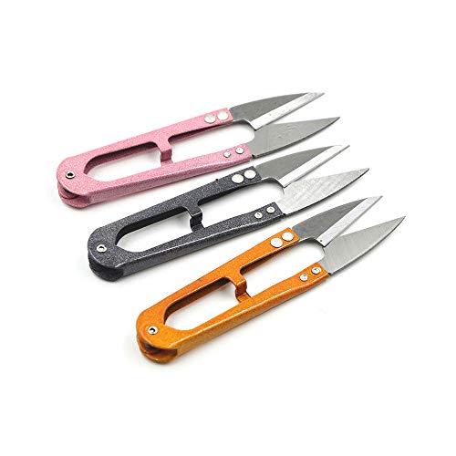 DEEINN 4.1inch Sewing Scissors(pack of 3) Yarn Thread Cutter Small Snips Trimming Nipper - Great for Stitch, Mini DIY Supplies (Multicolored-3)