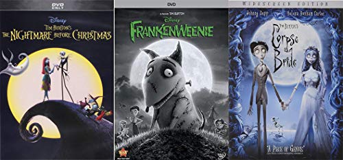 The Ultimate Animated Tim Burton Family Fun Pack: The Nightmare Before Christmas + The Corpse's Bride + Frankenweenie 3