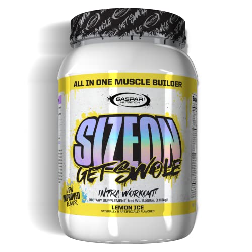 Gaspari Nutrition - SizeOn - The Ultimate Hybrid Intra-Workout Amino Acid & Creatine Formula, Increased Muscle Volume & Muscle Recovery - 3.59 Pound (Lemon Ice)