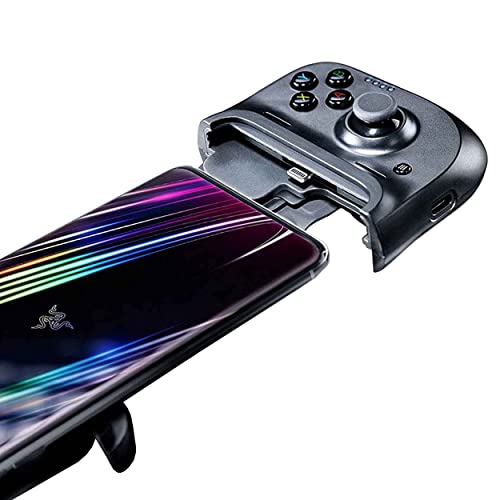 Razer Kishi Mobile Game Controller / Gamepad for iPhone iOS: Works with most iPhones – iPhone X, 11, 12 - Apple Arcade, Amazon Luna - Lightning Port Passthrough - Mobile Grip - MFi Certified (Renewed)
