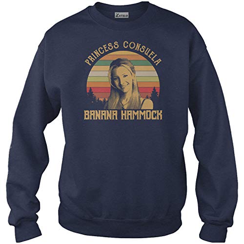 Princess Consuela Banana Hammock - Vintage Retro T-Shirt Crewneck/Navy/S