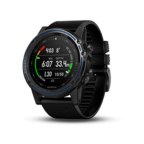 Garmin Descent Mk1, Watch-Sized Dive Computer with Surface GPS, Includes Fitness Features, Gray Sapphire with Black Band
