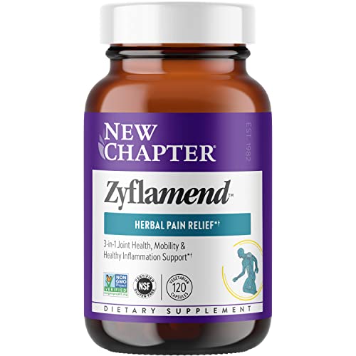 New Chapter Zyflamend Multi-Herbal Pain Reliever+ Joint Supplement, 10-in-1 Superfood Blend with Ginger & Turmeric for Healthy Inflammation Response & Herbal Pain Relief+, 120 Count