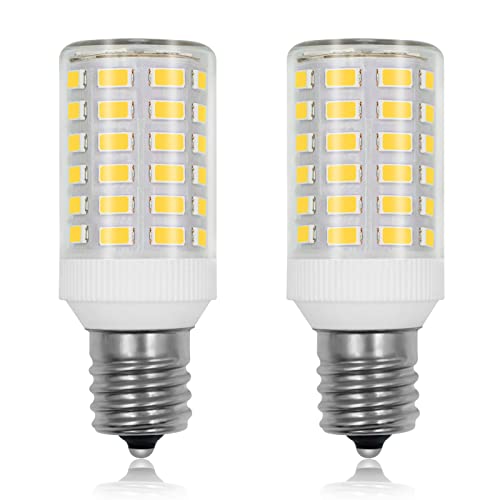 ZHENMING Upgraded 5304517886 kei d28a kel2811 LED Bulb E17 4W Refrigerator Light Bulb Replace, Daylight 5.5W Appliance Lamp Range Hood 40W-60W Equivalent, AC100-265V Non-Dimmable, Pack of 2