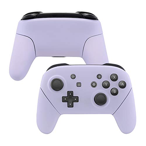 eXtremeRate Light Violet Faceplate Backplate Handles for Nintendo Switch Pro Controller, DIY Replacement Hand Grip Housing Shell Cover for Nintendo Switch Pro Controller - Controller NOT Included