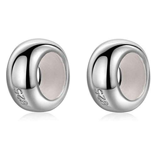 ARTCHARM .Sold 925 Sterling Silver 2pcs Rubber Charm Stopper Spacer Bead for Charm Bracelets