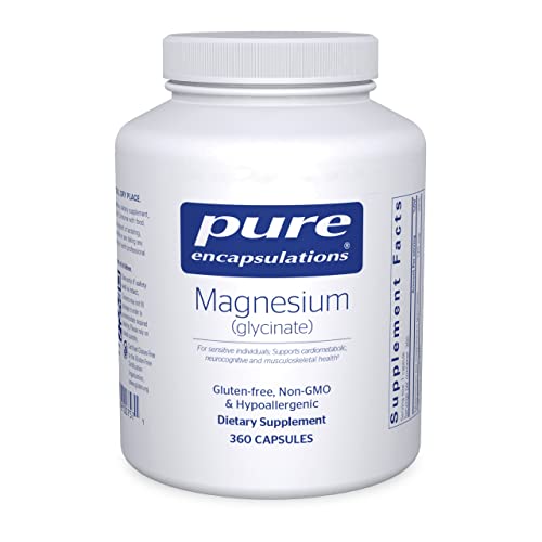 Pure Encapsulations Magnesium (Glycinate) - Supplement to Support Stress Relief, Sleep, Heart Health, Nerves, Muscles, and Metabolism* - with Magnesium Glycinate - 360 Capsules