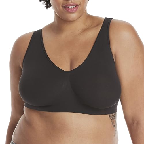 Hanes womens Get Cozy Pullover Comfortflex Fit Wirefree Mhg196 Bras, Black, X-Large US