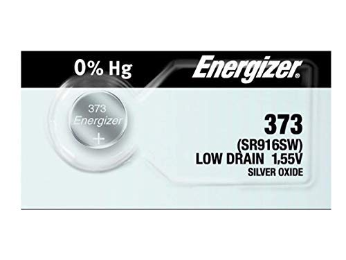 Energizer Battery 373(SR916SW) Silver Oxide 1.55V (5 Batteries Per Pack)